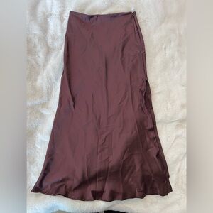 NWOT Lulu's Chocolate Midi Skirt